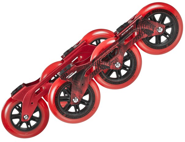 Powerslide Megacruiser Frame Set 3x125mm Red